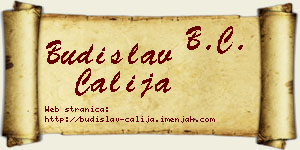 Budislav Čalija vizit kartica